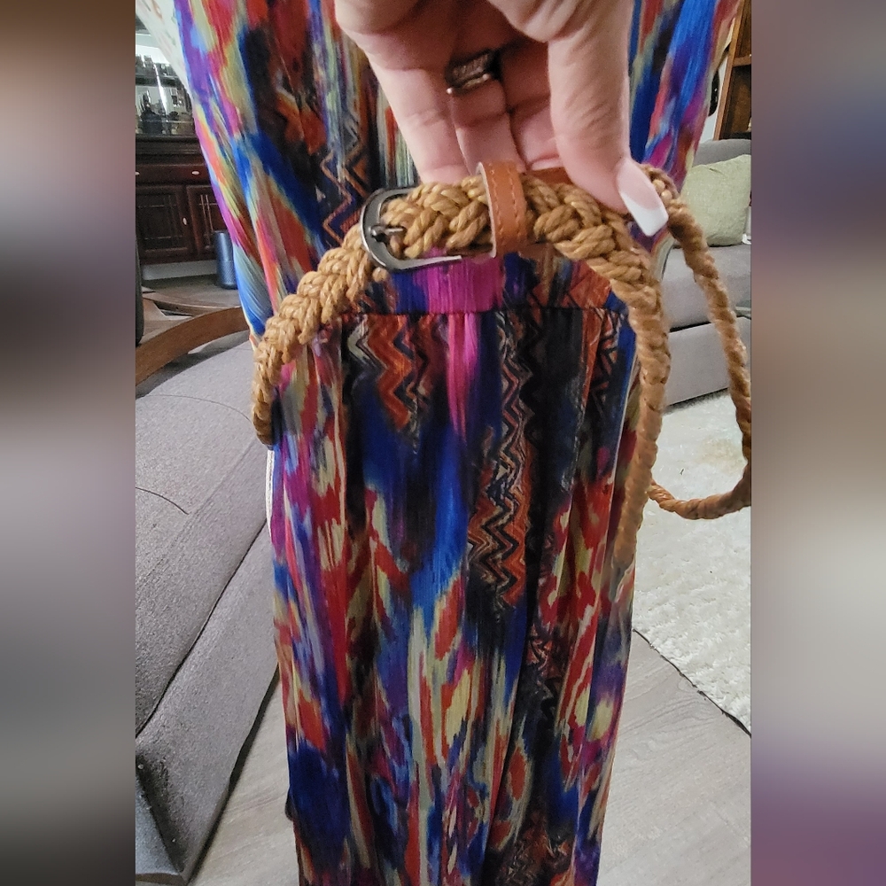 NWT Stoosh Vibrant Patterned Maxi Dress Size Small - Picture 2 of 6